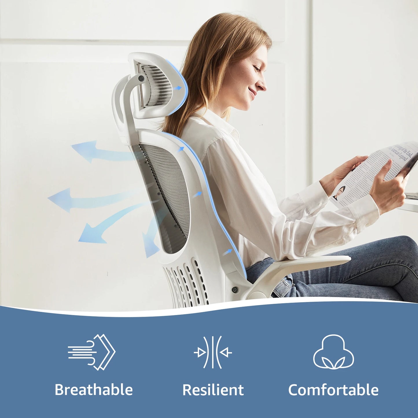Ergonomic Mesh Office/Computer Desk Chair w/Lumbar Support