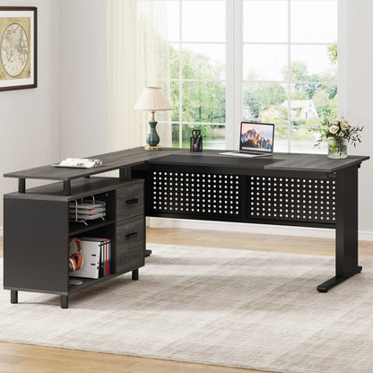 Modern 63" Executive Versatile L-shaped Desk