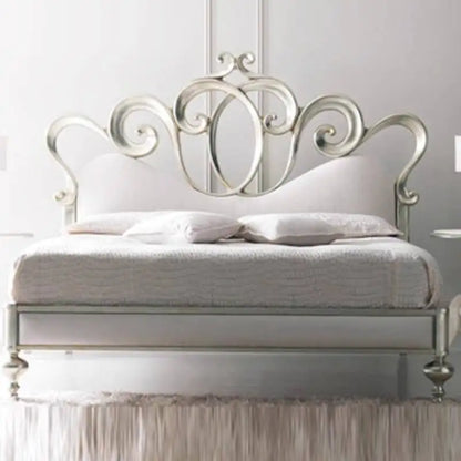 European Style Queen/King Platform w/Crafted Headboard 
