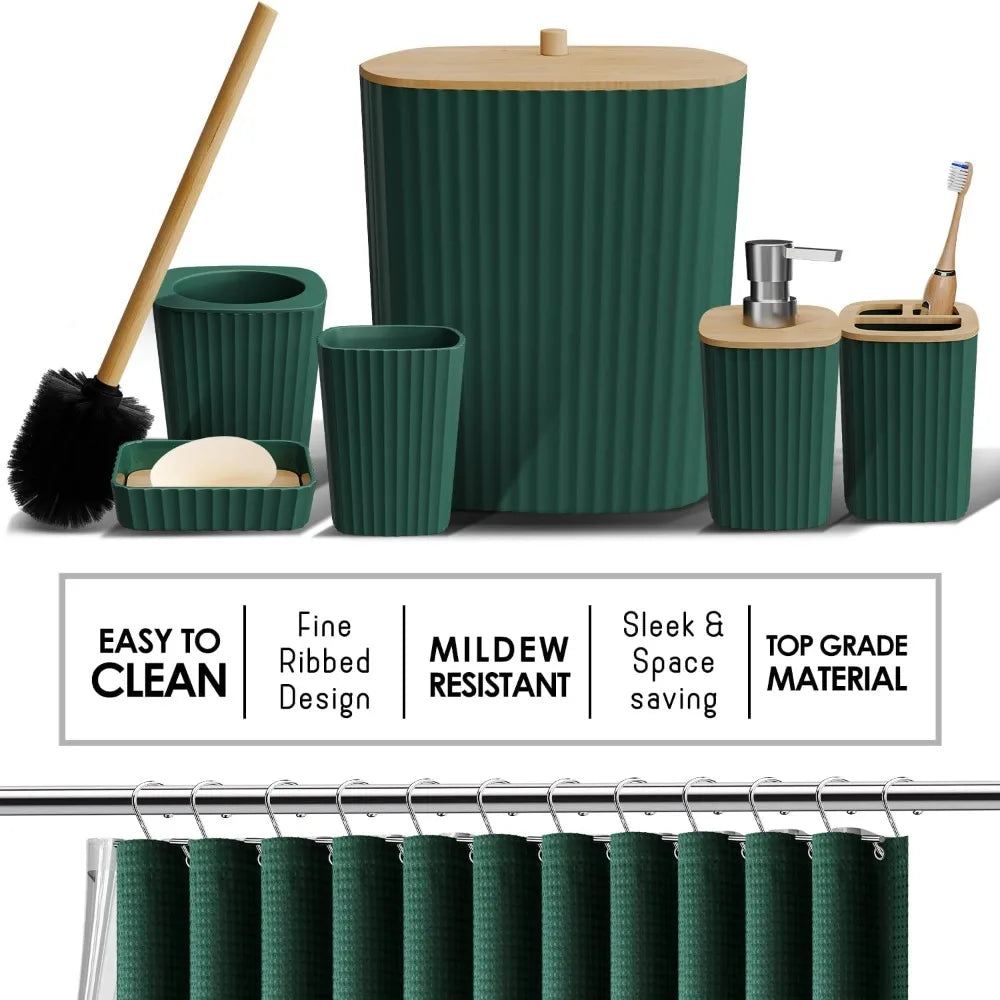22 Piece Bathroom Accessories Set in 8 Colors