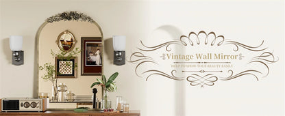 Vintage/Baroque Arched Brass Wall Mirror