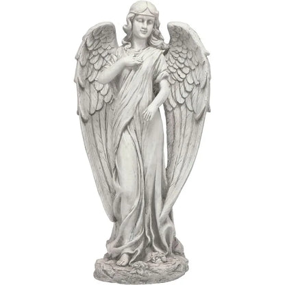 Modern 31" Tall Calming Guardian Angel Garden Statue   