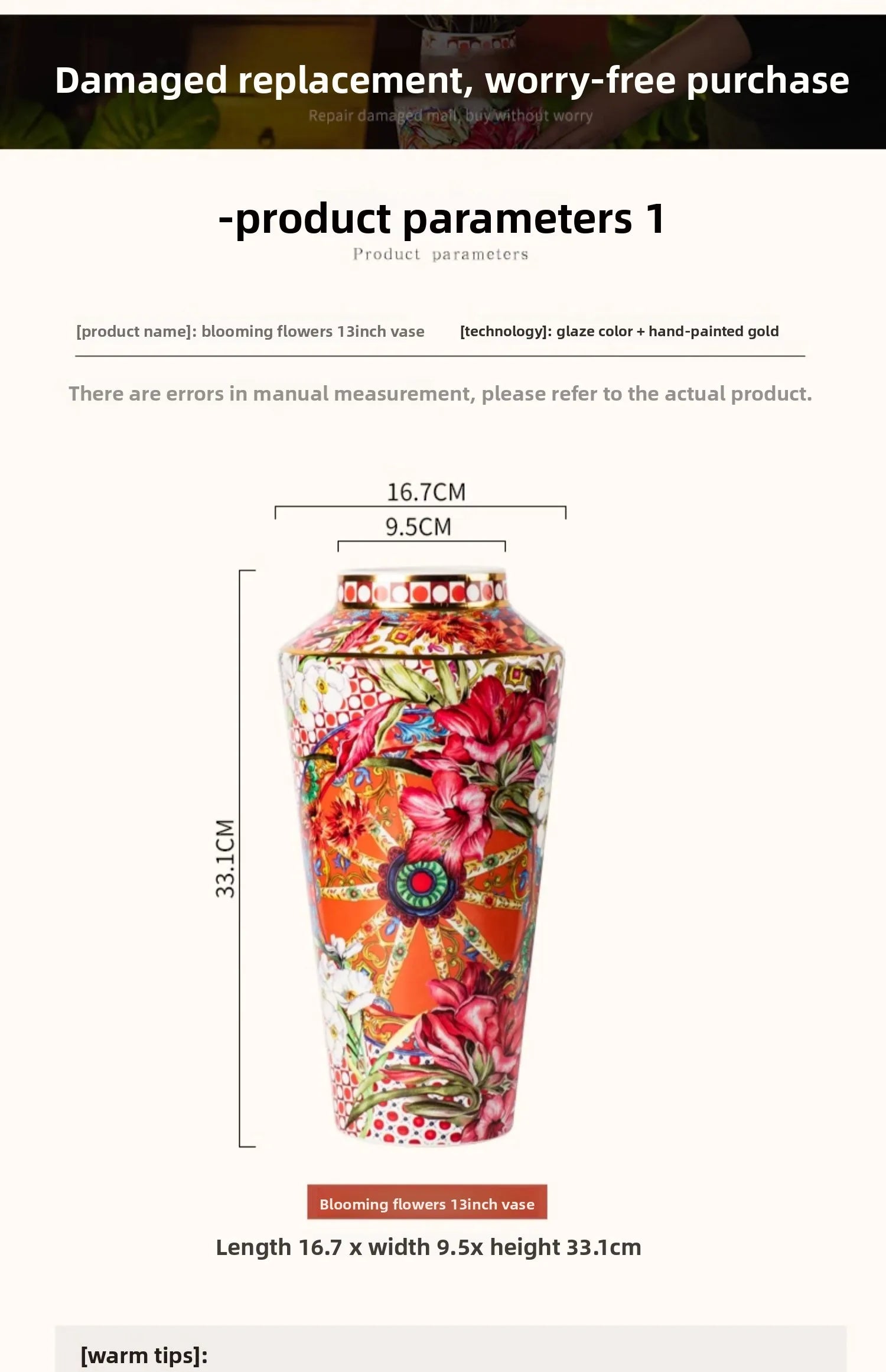 Colorful Ceramic Vase with Gold Accents, perfect for home decor or as a thoughtful gift for any occasion.