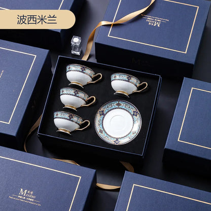 Gifting moment with the Luxurious European Bone China Coffee & Tea Set included, making a beautiful present for any occasion.