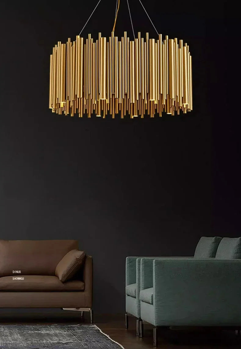 Modern Simple Gold Pendant LED Chandelier