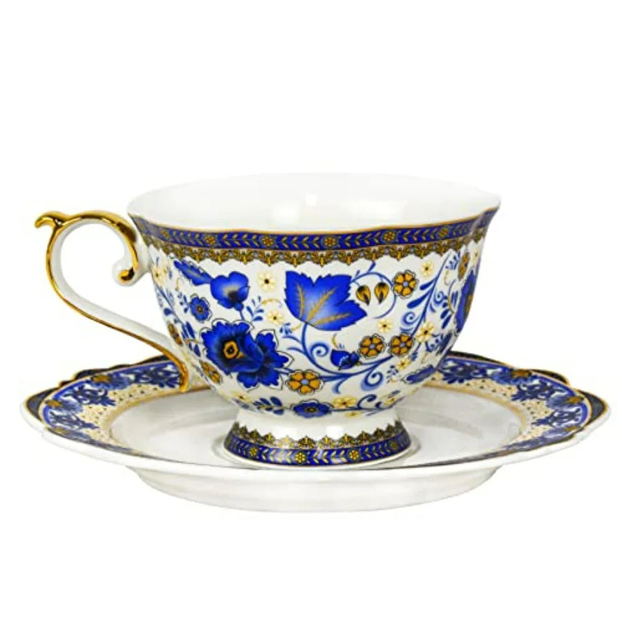 Gift-ready Vintage Bone China Tea Cup in an elegant presentation box.