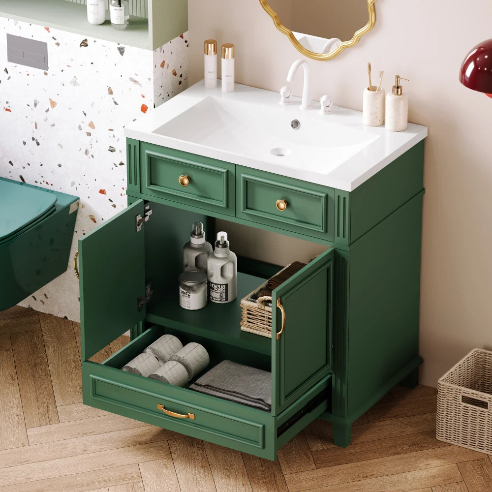 Independent Bathroom Vanity with Resin Sink