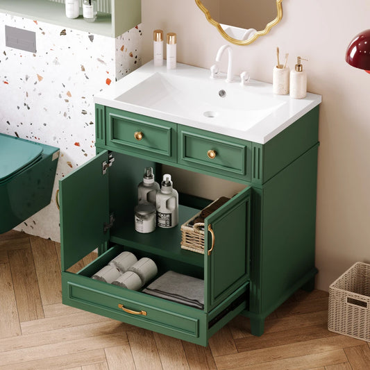 Independent Bathroom Vanity with Resin Sink