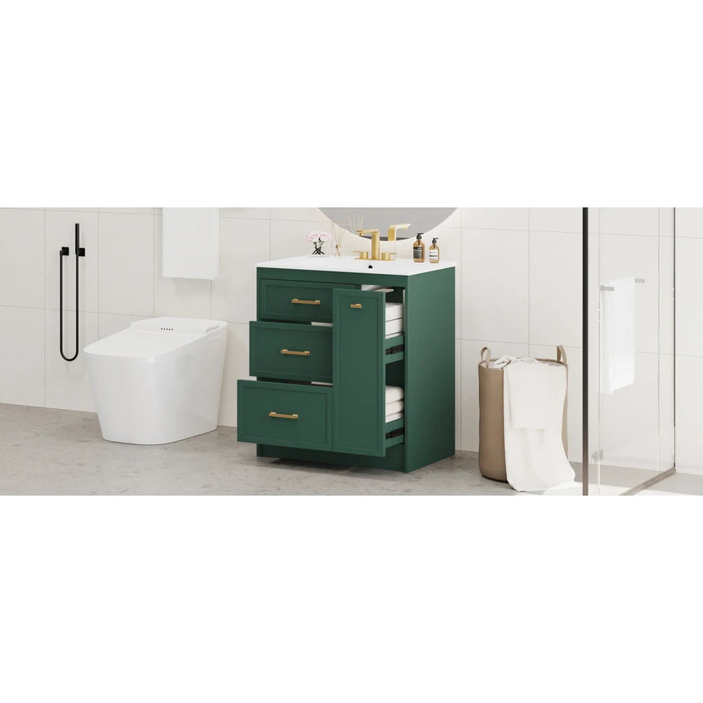 Classic 30" Bathroom Vanity Set w/Premium Ceramic Sink