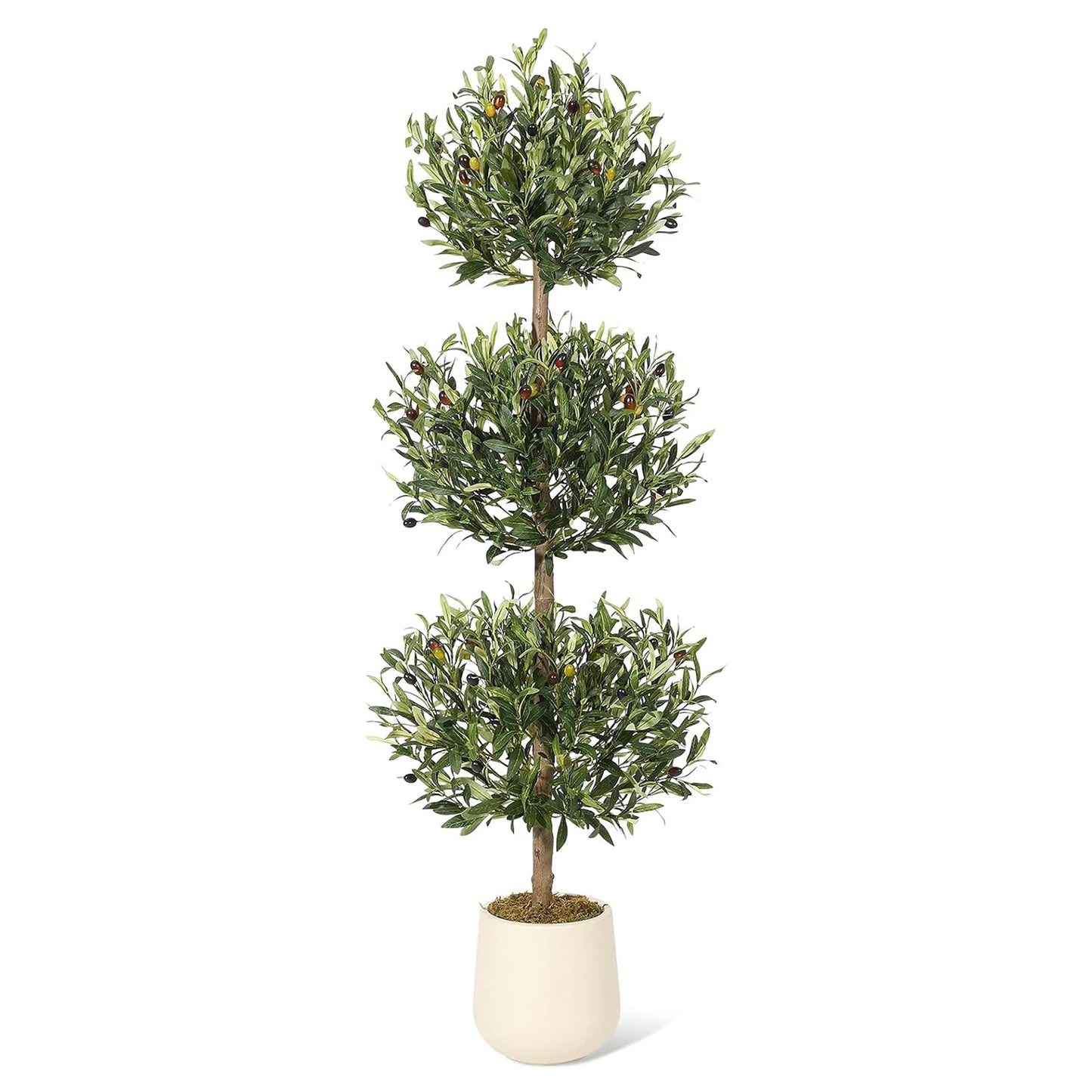 5' Tall Indoor/Outdoor Faux Olive Tree w/A Non-decorative Planter