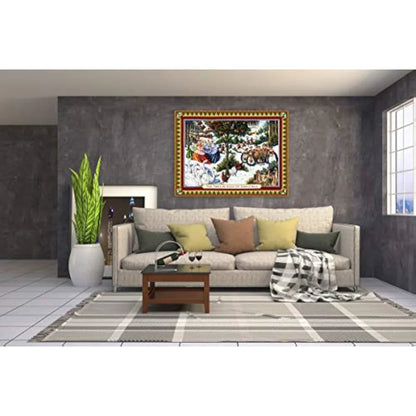 Festive Woven Tapestry Wall Hanging Art
