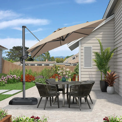Outdoor All Aluminum Square Cantilever Umbrella