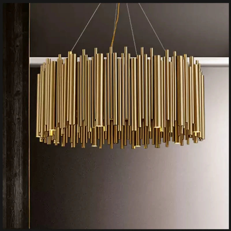 Modern Simple Gold Pendant LED Chandelier