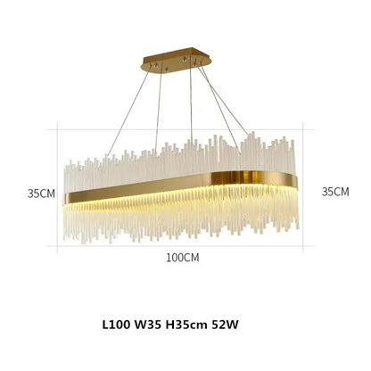 Modern LED Dimmable Crystal Chandelier
