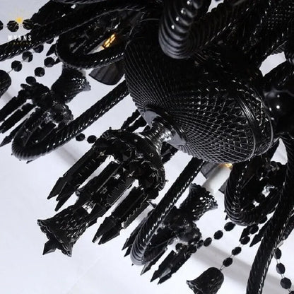Luxurious Black Crystal Chandelier Lighting