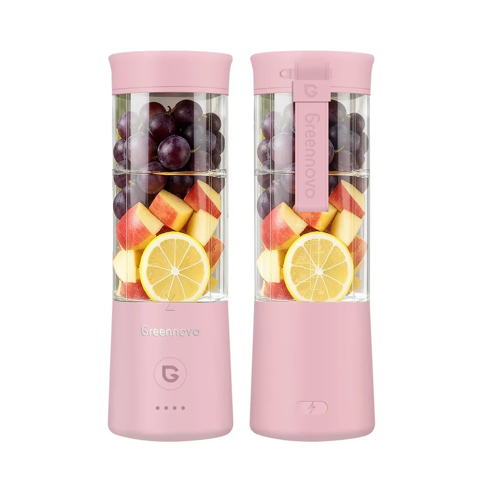 GREENNOVO Portable Blender 500ML - USB Rechargeable Personal Juicer Cup with one-button operation