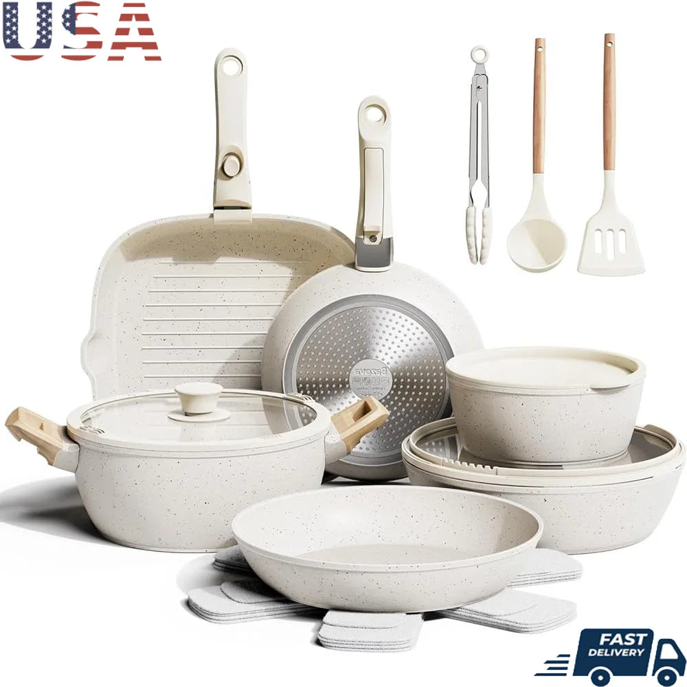 19-Piece Non-Stick Ceramic Cookware Set