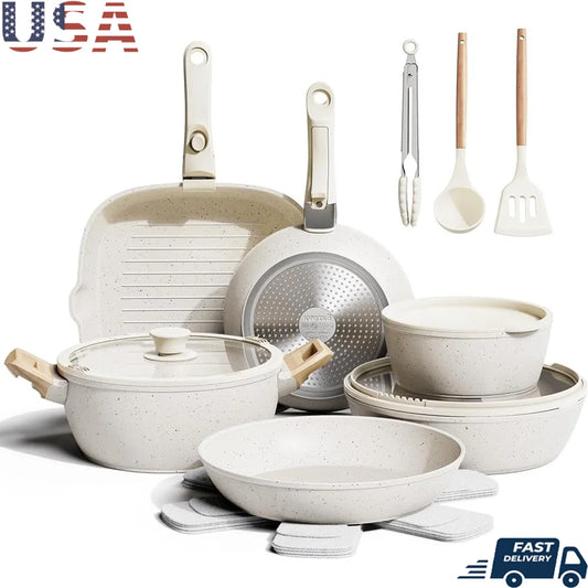 19-Piece Non-Stick Ceramic Cookware Set