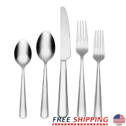 Stainless Steel 42-Piece Flatware Set w/a Mirror Finish