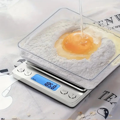 3000g Digital Kitchen Scale, 0.1g Precision Stainless Steel digital kitchen scale with stainless steel weighing platform