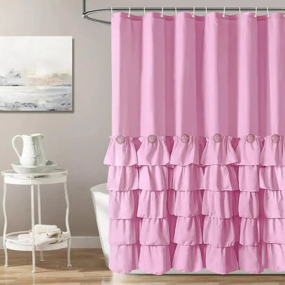 Farmhouse 72"x72" Fabric Shower Curtain Set