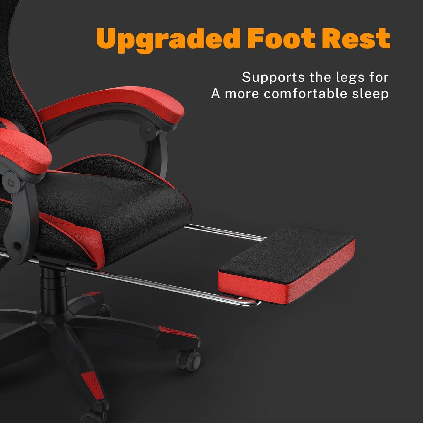 Ergonomic Design Tall Gaming Chair w/Footrest