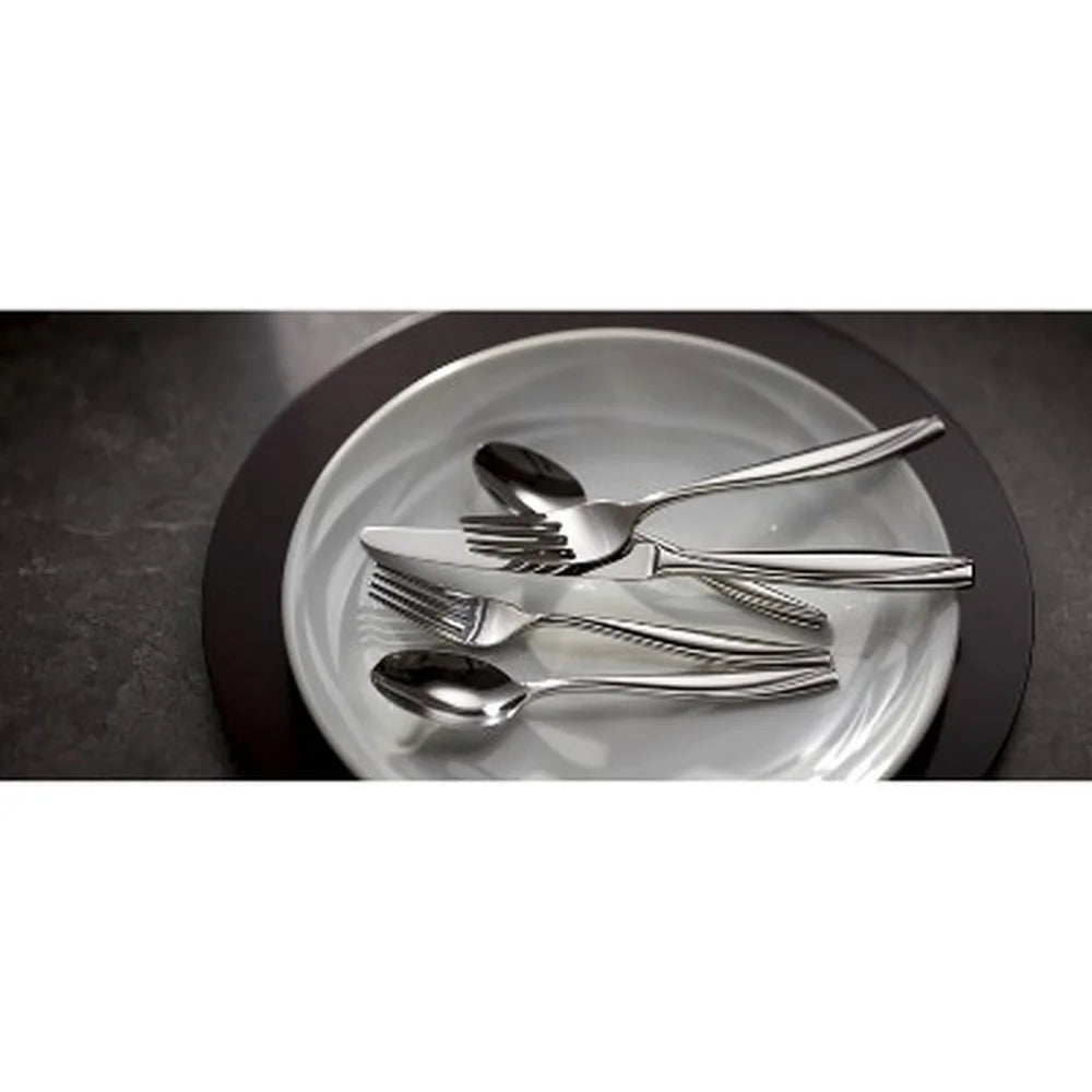 Modern Stainless Steel 20-Piece Flatware Set w/a Mirror Polished Finish