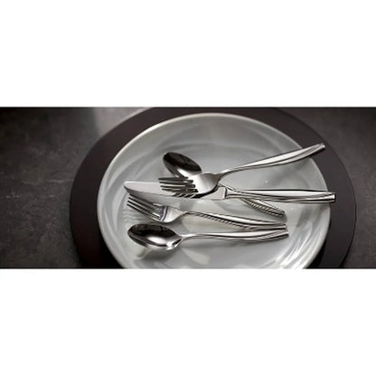 Modern Stainless Steel 20-Piece Flatware Set w/a Mirror Polished Finish