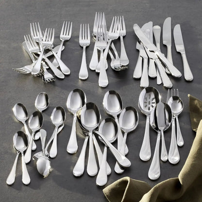 Simple & Elegant 45-Piece Flatware Set for 8 plus a 5-Piece Serving Set