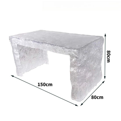 Luxury High-End Luminous Crystal Glacier Island Table