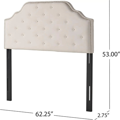 Contemporary Button Tufted Diamond Stitch Full/Queen Headboard