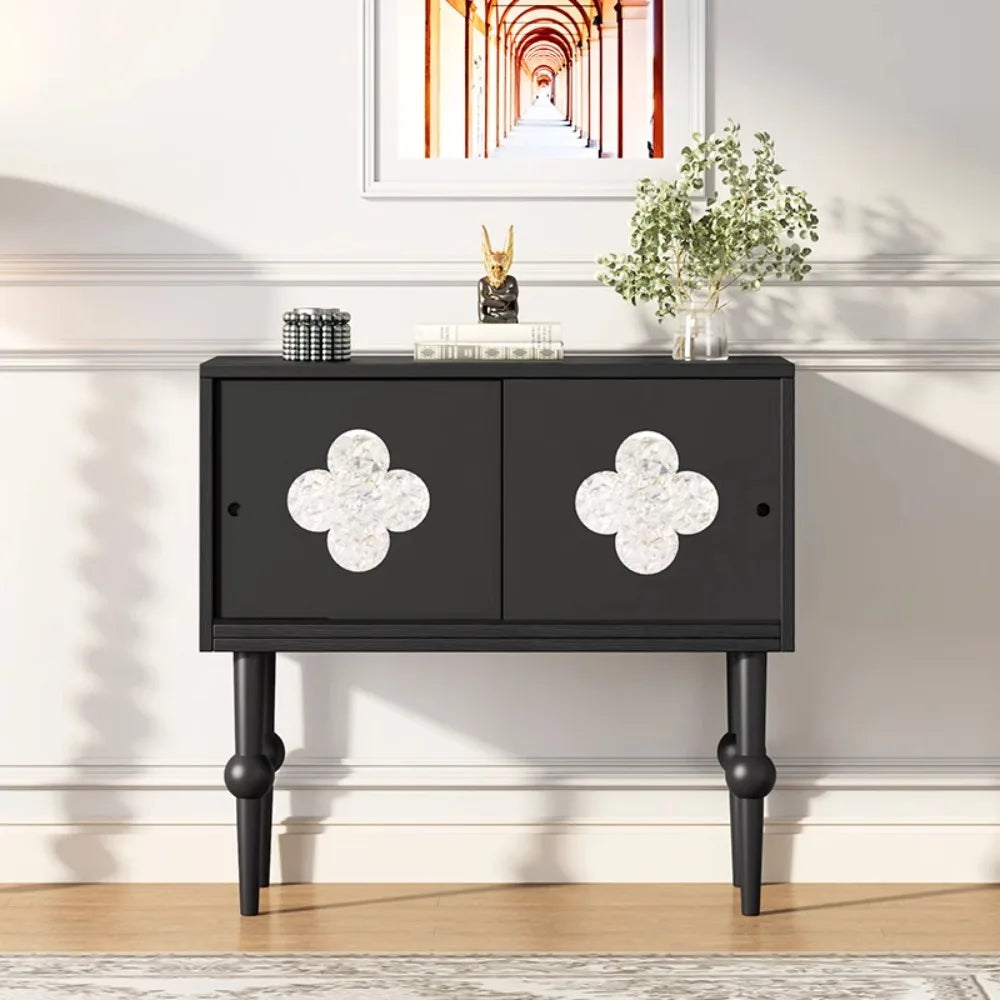 Retro Style High-leg Accent Cabinet