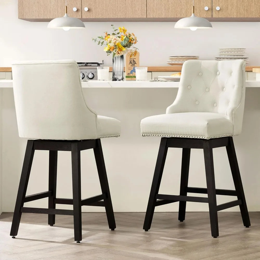 Modern Counter Height Swivel Bar Stools/Set of 4