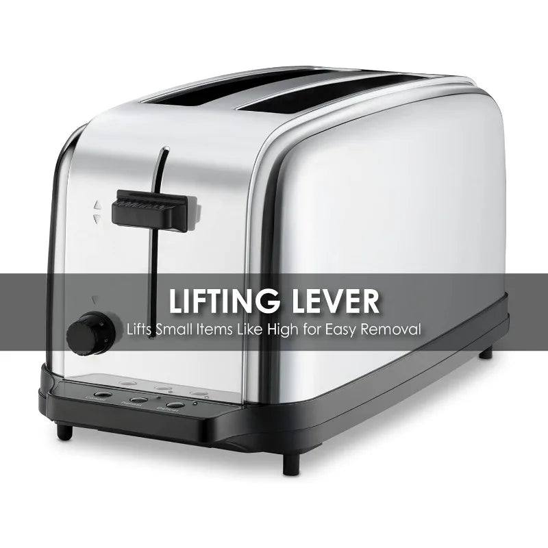 Commercial 4-Slice Extra Long Slot Pop-up Toaster   Light Duty Pop-Up Toaster, 120V, 5-15 Phase Plug