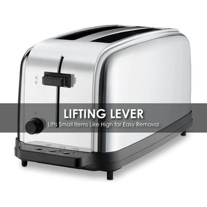 Commercial 4-Slice Extra Long Slot Pop-up Toaster   Light Duty Pop-Up Toaster, 120V, 5-15 Phase Plug
