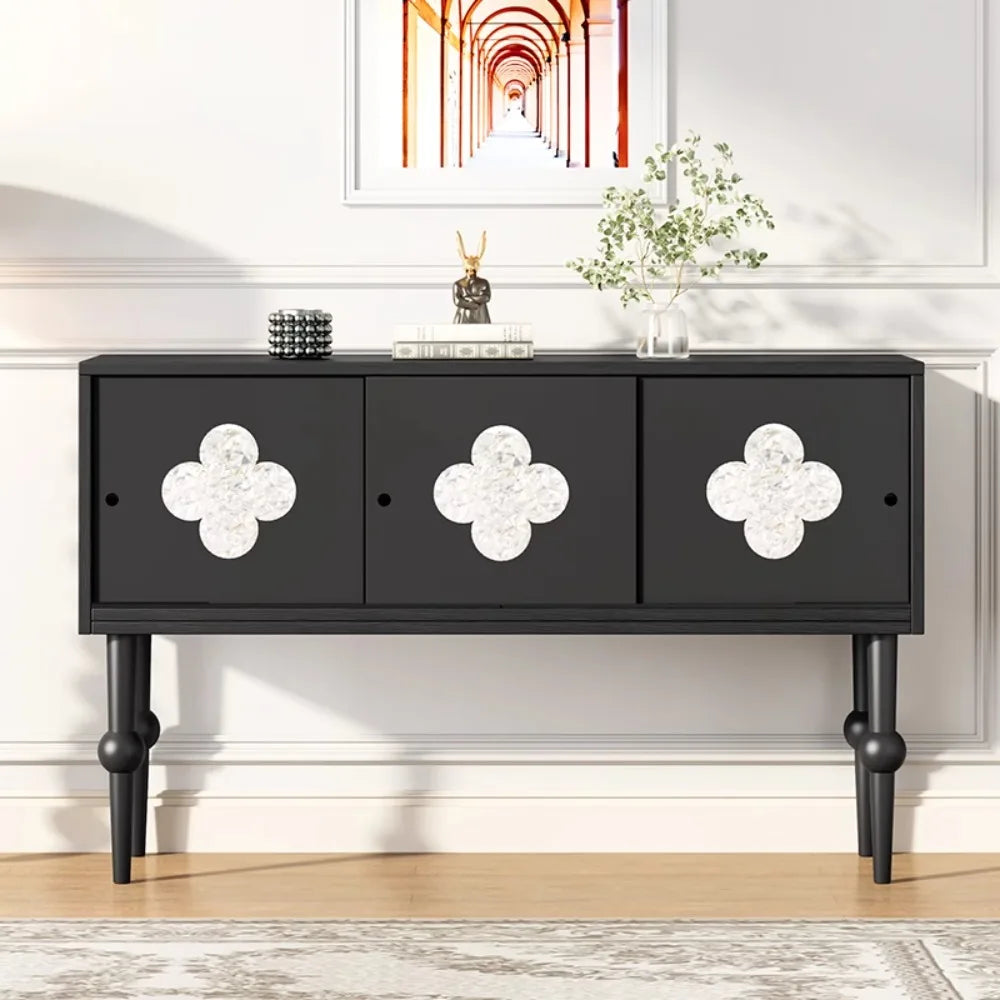 Retro Style High-leg Accent Cabinet