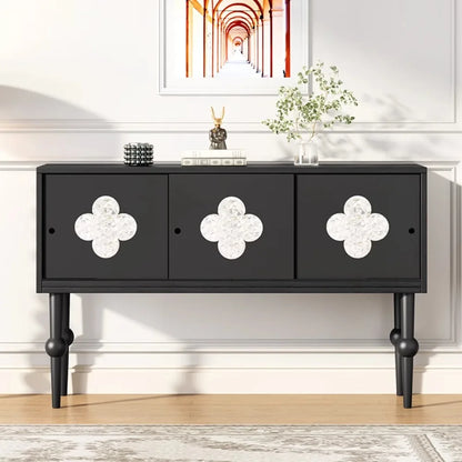 Retro Style High-leg Accent Cabinet