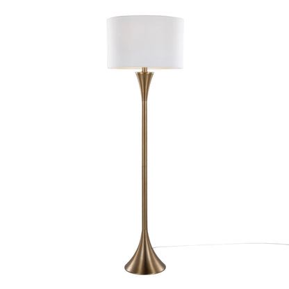 Modern 65" Metal Floor Lamp in Matte Golden Bronze