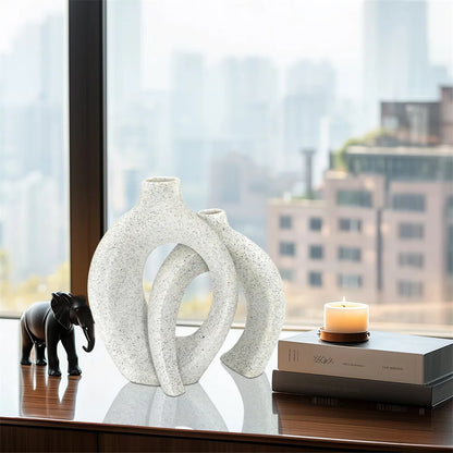 Modern Hollow Snuggle Vase~Set of 2
