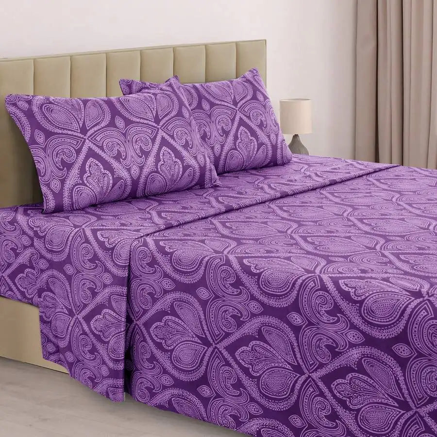 Paisley Microfiber Sheet Set, Bedding with 16-Inch Deep Pocket Fitted Sheet & Pillowcases – complete microfiber sheet set bedding