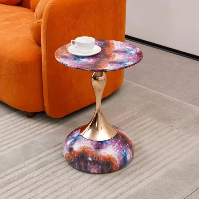 Modern Metal Pedestal/Accent Table   