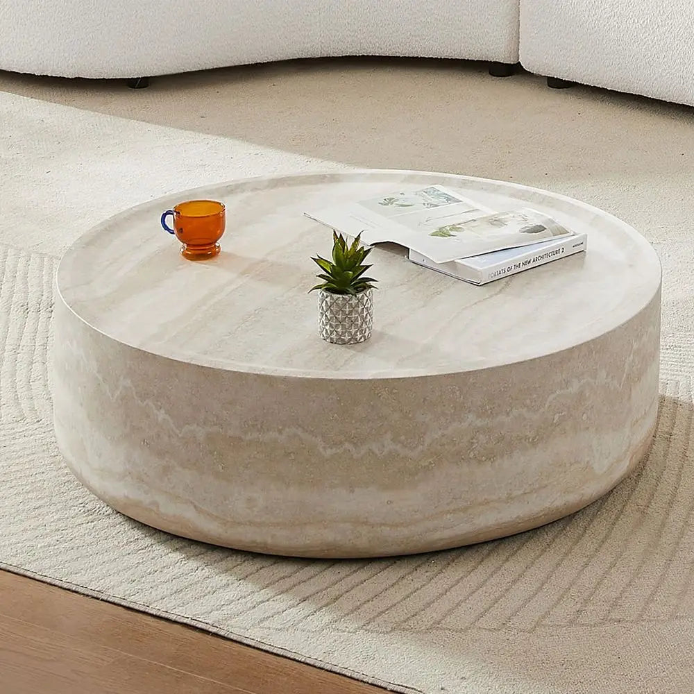 Modern faux marble coffee table designed to elevate your living room aesthetic.