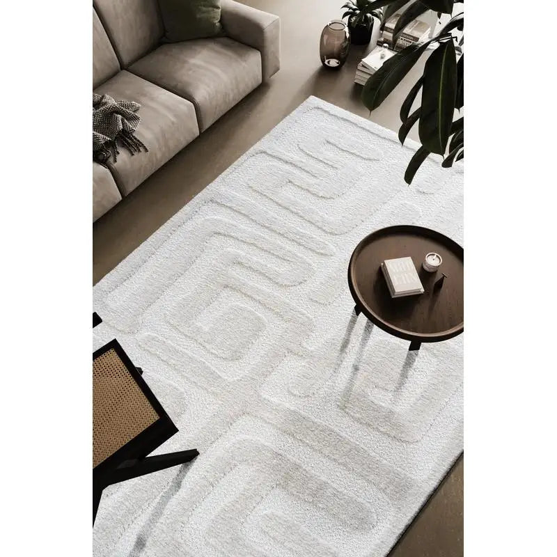 Luna Meara High-Low Gray/White Area Rug