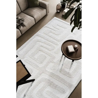 Luna Meara High-Low Gray/White Area Rug