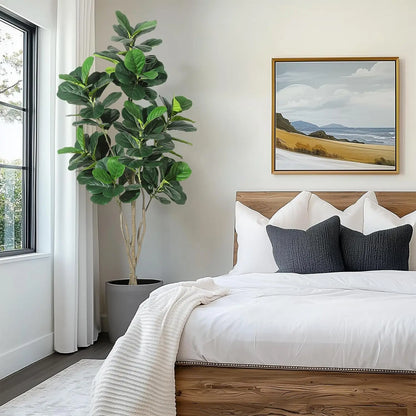 Tall Ecofriendly Faux Fiddle Leaf Fig Tree