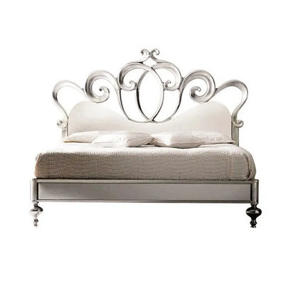 European Style Queen/King Platform w/Crafted Headboard 