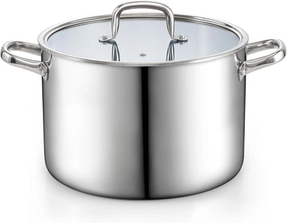 Cook N Home 12-Quart Stainless Steel Stockpot with Lid – Ideal for soups and stews, this stainless steel stockpot is perfect for family cooking.