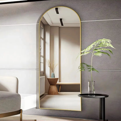 Modern 71" Tall Full Length Mirror w/Arched Top Design