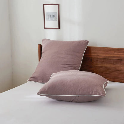 Unique Washed Linen Euro Pillow Sham-Set of 2