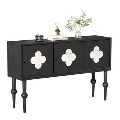 Retro Style High-leg Accent Cabinet